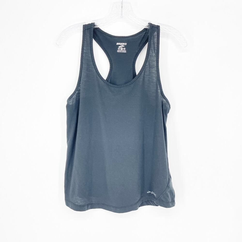 Brooks Racerback Black Tank Top Size Medium